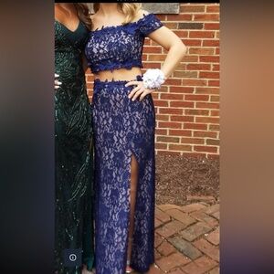 2 piece prom dress